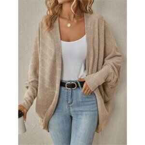 Open Front Batwing Sleeve Cardigan